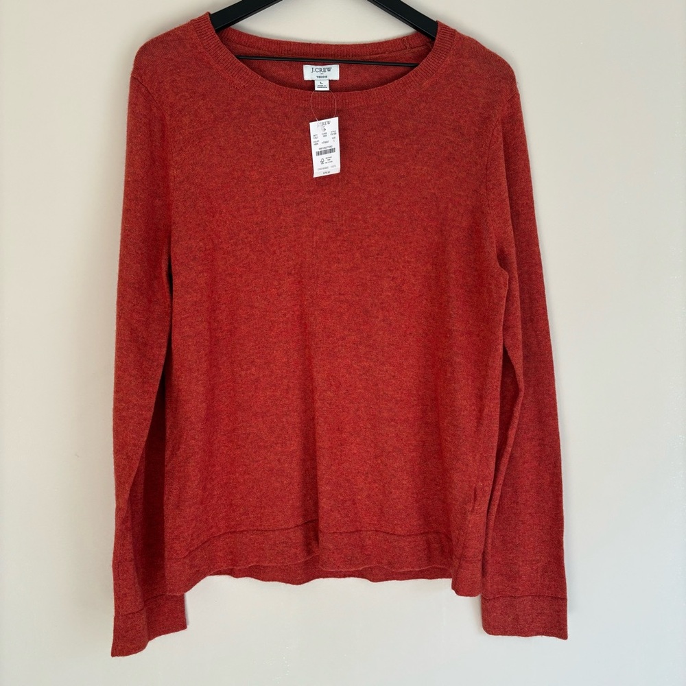 NWT J. Crew Teddie Wool Blend Pullover Crewneck Sweater